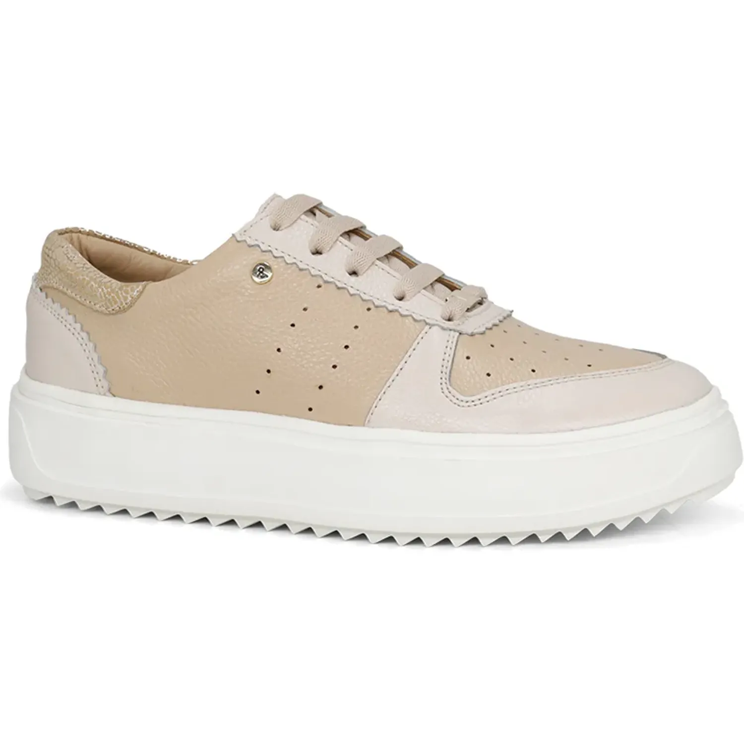 Zapatillas Par&Ss Urbanas De Cuero Mujer 2637-Ka26q1 color beige | Platanitos