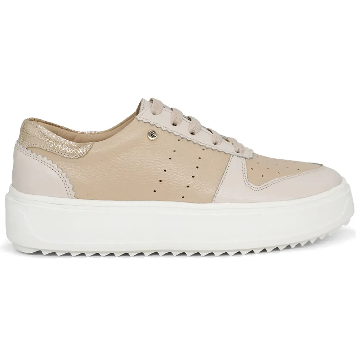 Zapatillas Par&Ss Urbanas De Cuero Mujer 2637-Ka26q1 color beige | Platanitos