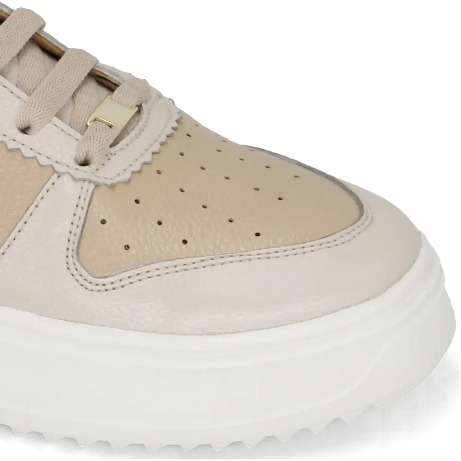 Zapatillas Par&Ss Urbanas De Cuero Mujer 2637-Ka26q1 color beige | Platanitos