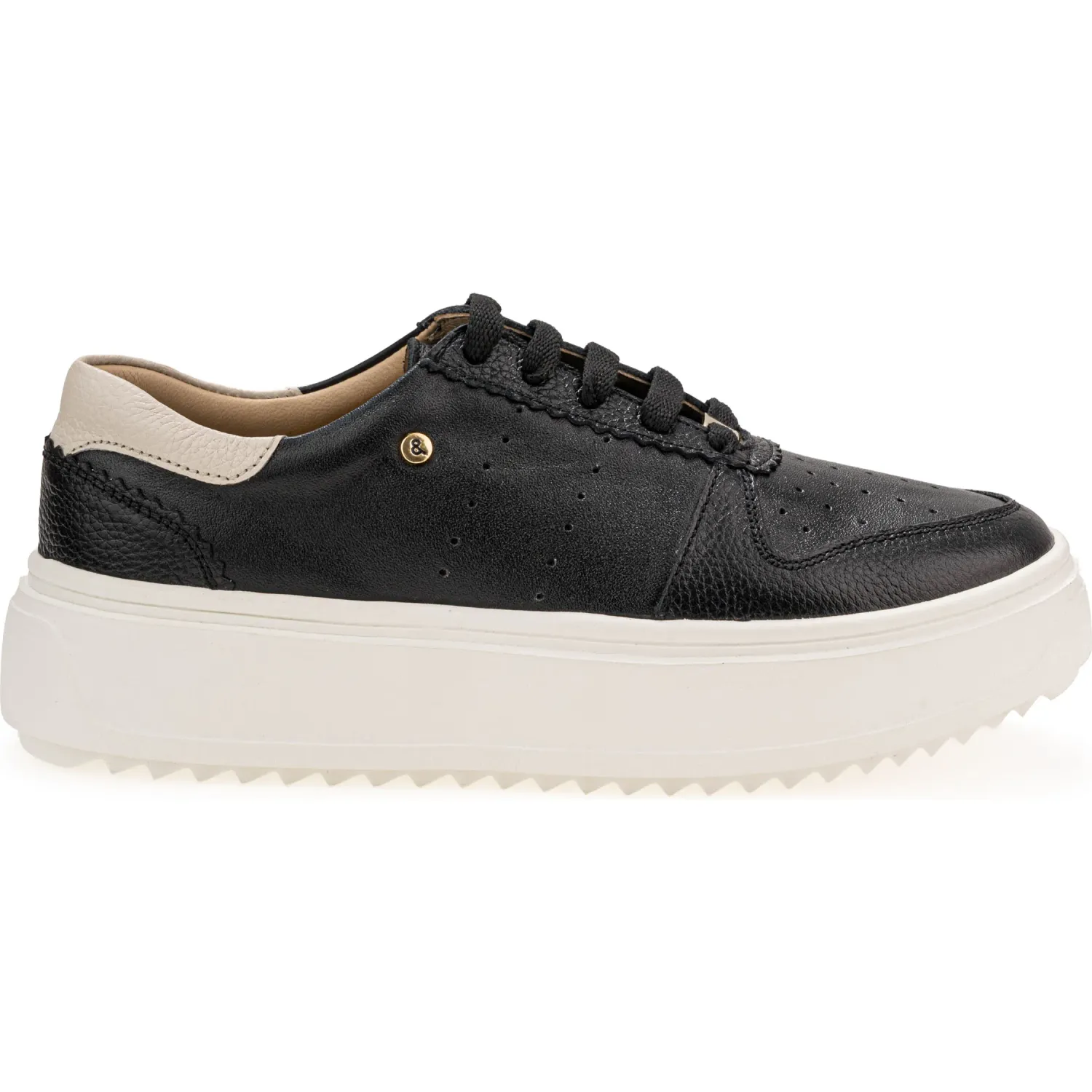 Zapatillas Par&Ss Urbanas De Cuero Mujer 2637-Ka26q1 color negro | Platanitos