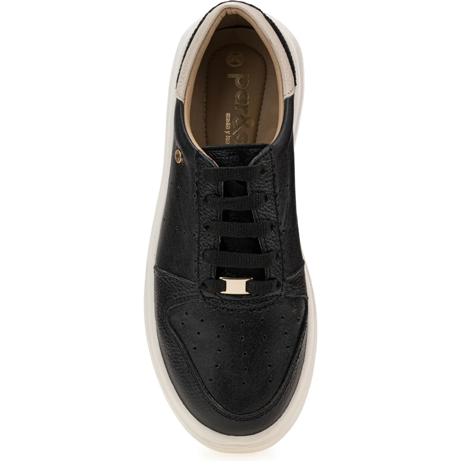 Zapatillas Par&Ss Urbanas De Cuero Mujer 2637-Ka26q1 color negro | Platanitos