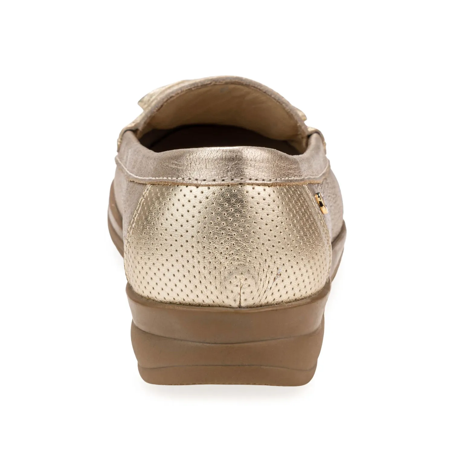 PAR&SS Mocasin Par&Ss Casual De Cuero Mujer 2620-Ka26q1 color dorado | Platanitos