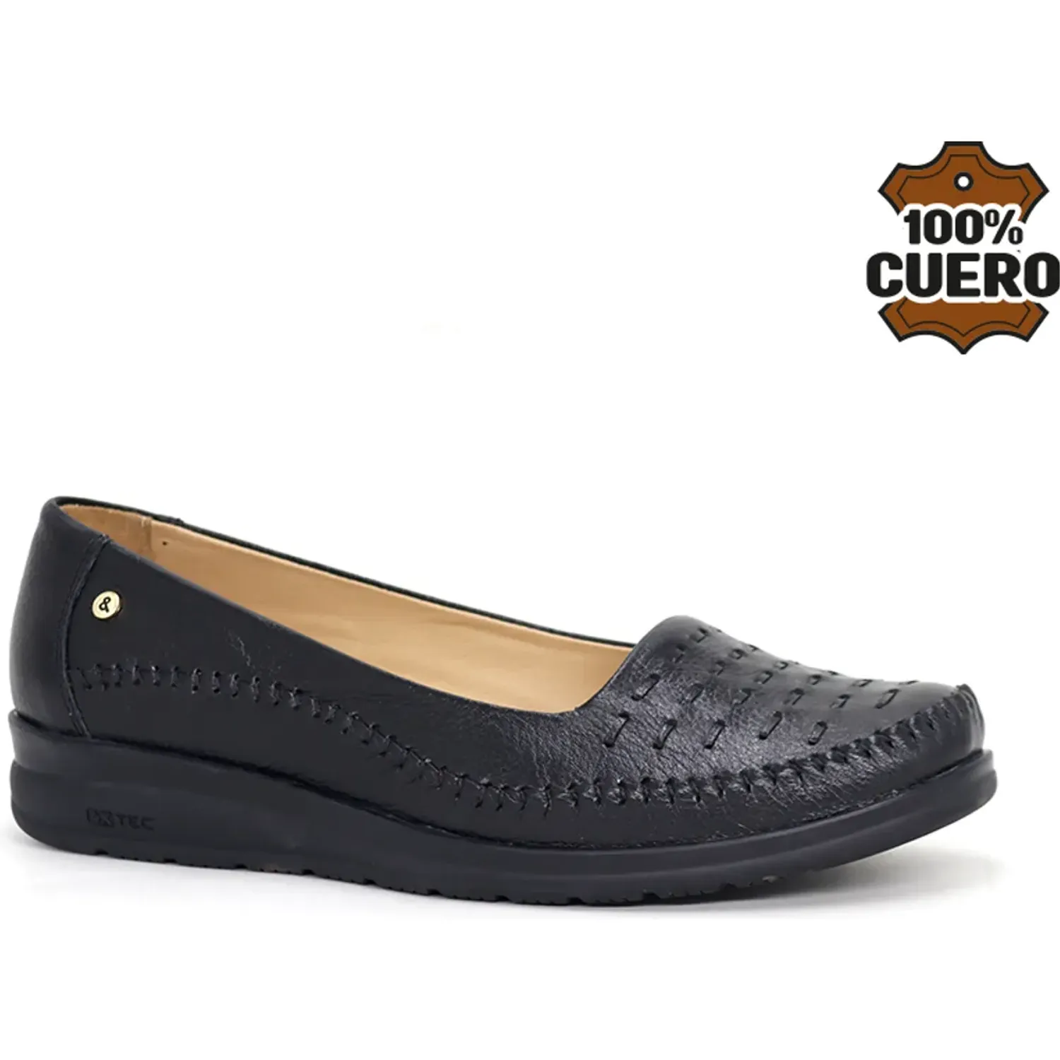 Mocasin Par&Ss Casual De Cuero Mujer 2622-Ka26q1 color negro | Platanitos