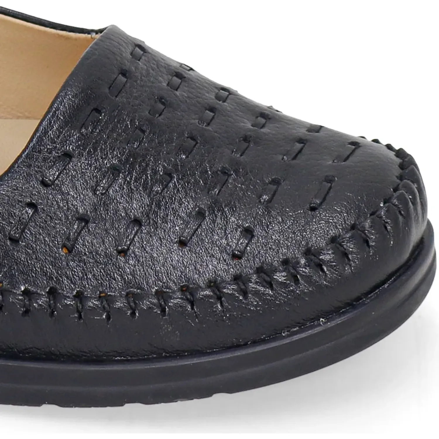 Mocasin Par&Ss Casual De Cuero Mujer 2622-Ka26q1 color negro | Platanitos