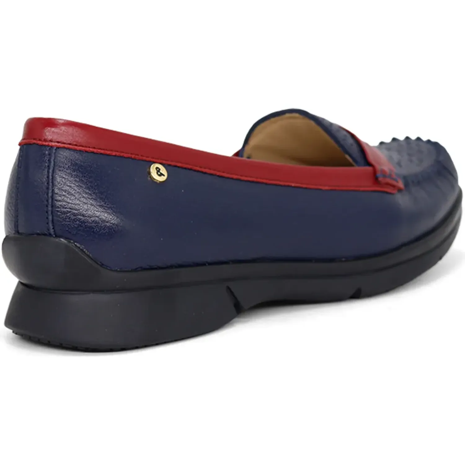 Mocasin Par&Ss Casual De Cuero Mujer Ceza-Ka26q1 color azul | Platanitos