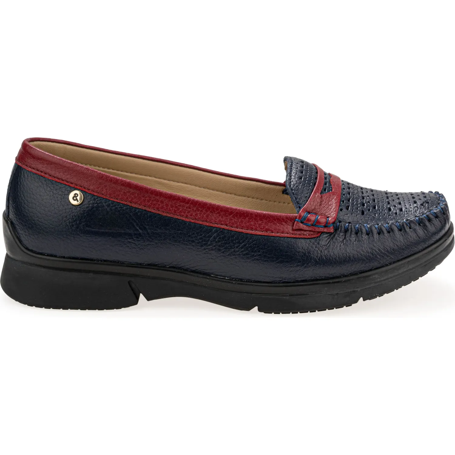 PAR&SS Mocasin Par&Ss Casual De Cuero Mujer Ceza-Ka26q1 color azul | Platanitos