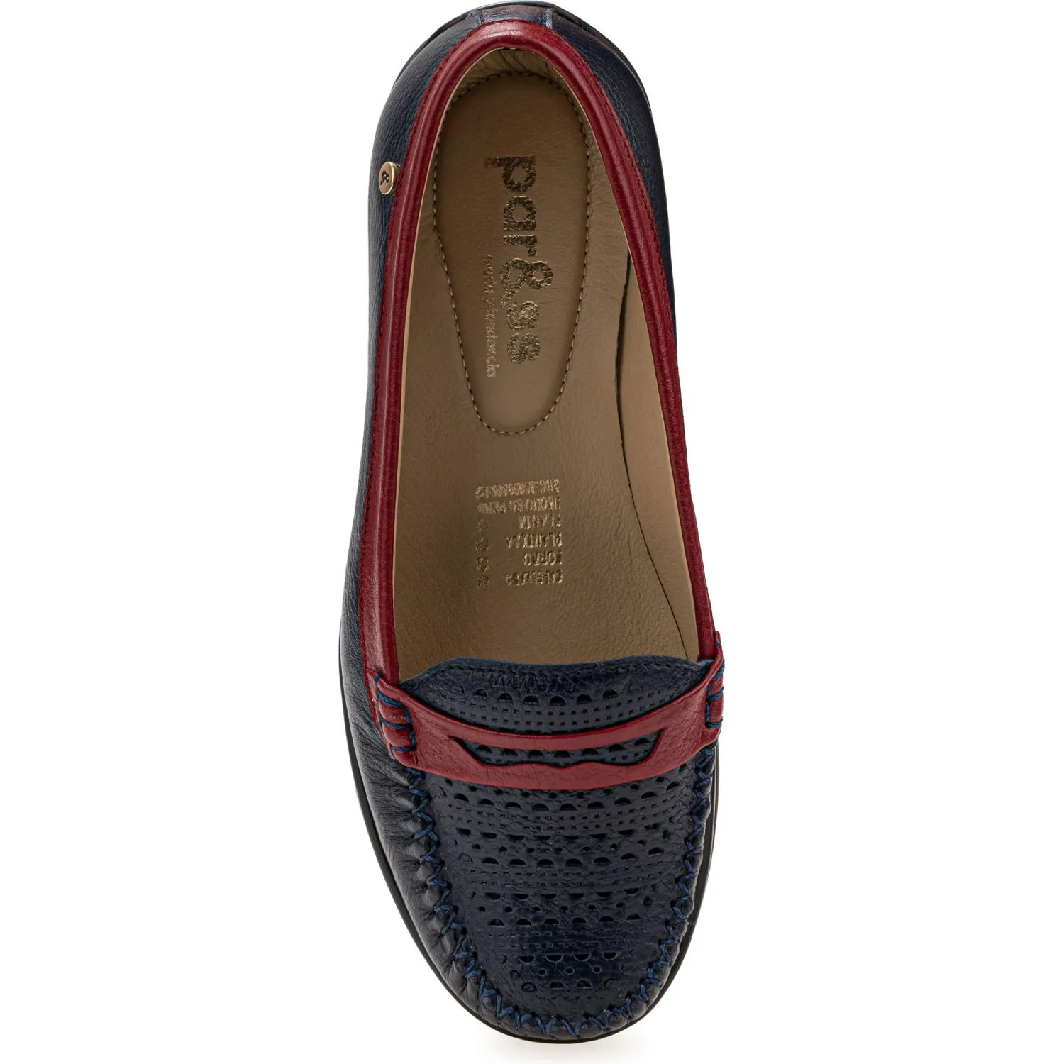 PAR&SS Mocasin Par&Ss Casual De Cuero Mujer Ceza-Ka26q1 color azul | Platanitos