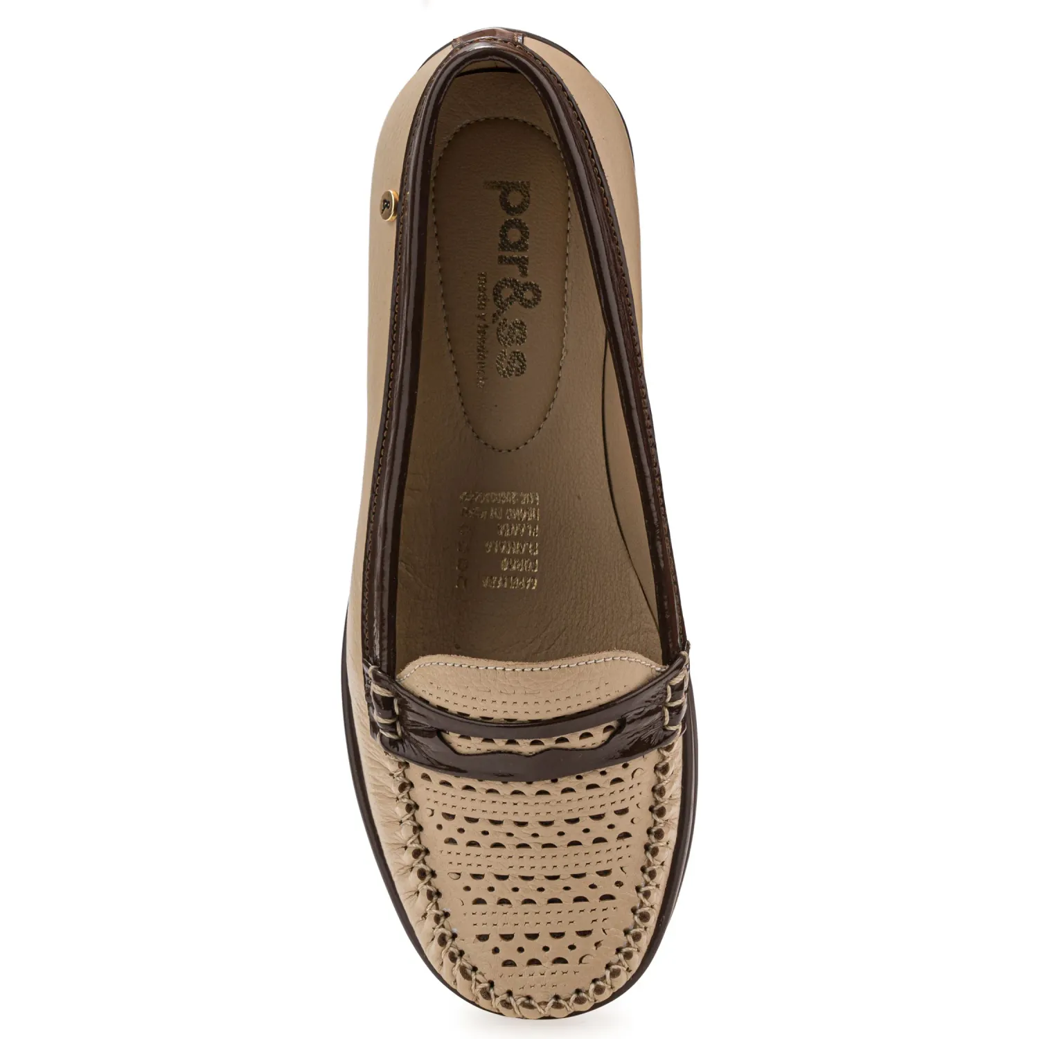 Mocasin Par&Ss Casual De Cuero Mujer Ceza-Ka26q1 color beige | Platanitos