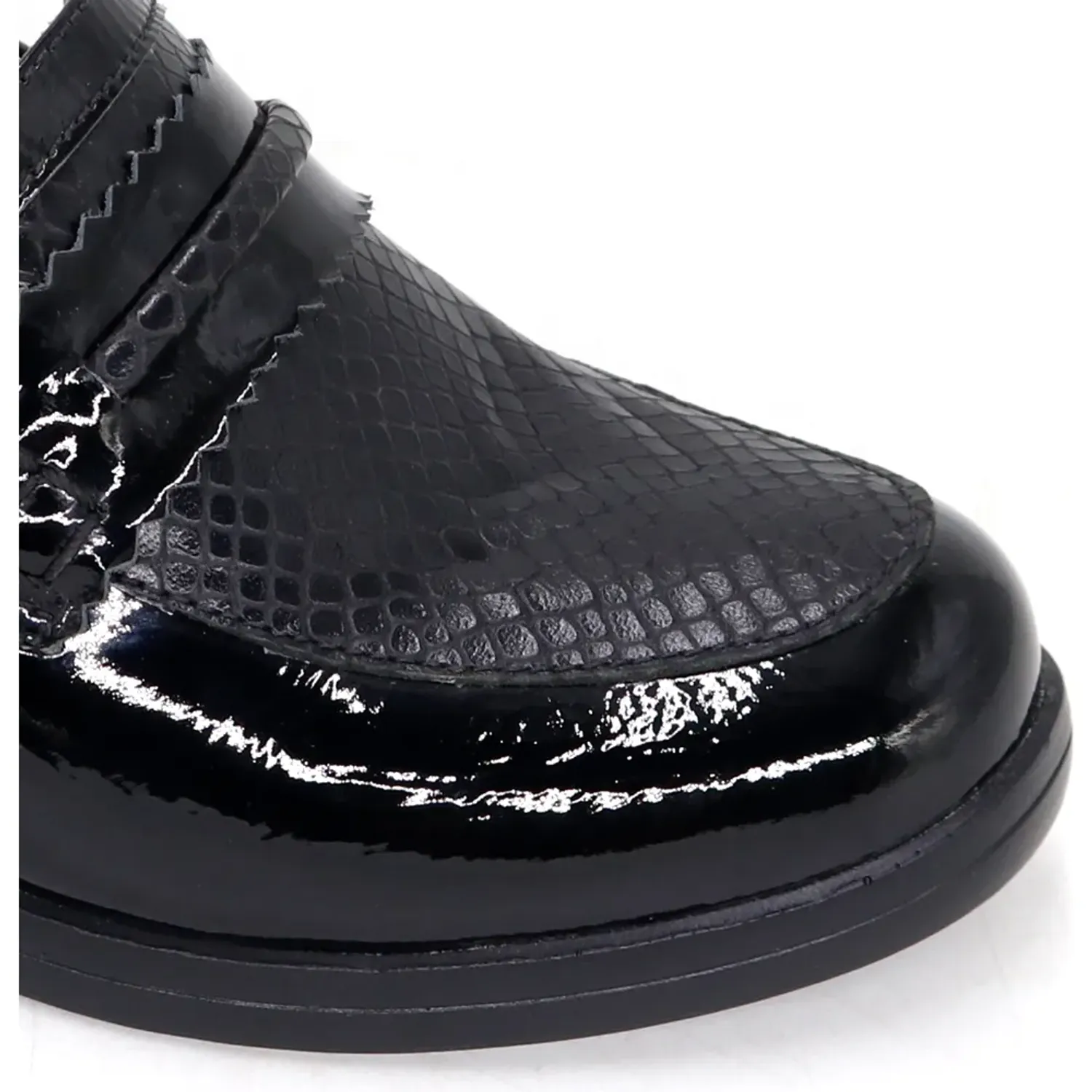 Mocasin Par&Ss Casual De Cuero Mujer 2676-Ka26q1 color negro | Platanitos