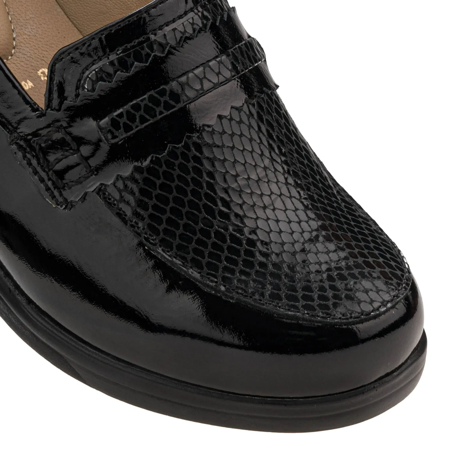 Mocasin Par&Ss Casual De Cuero Mujer 2676-Ka26q1 color negro | Platanitos