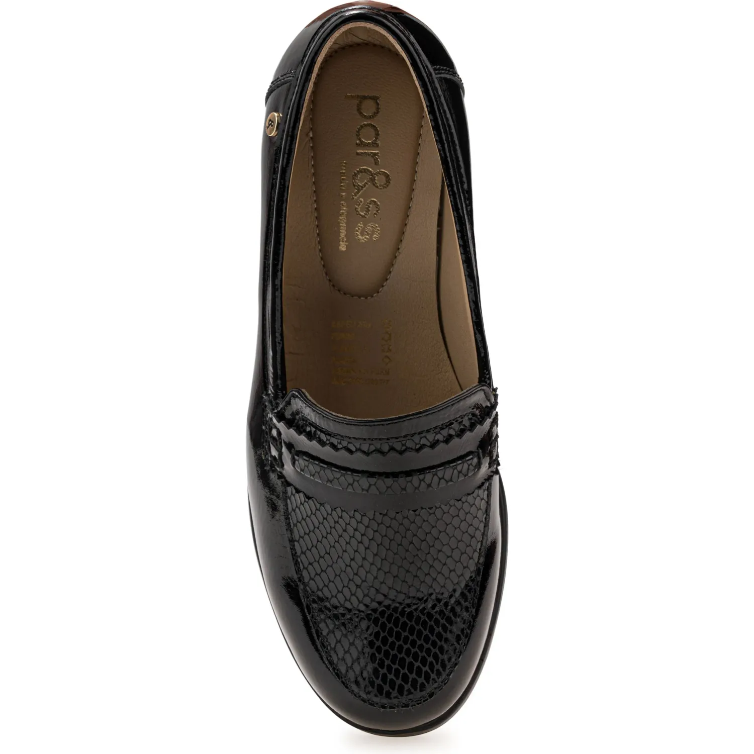 Mocasin Par&Ss Casual De Cuero Mujer 2676-Ka26q1 color negro | Platanitos