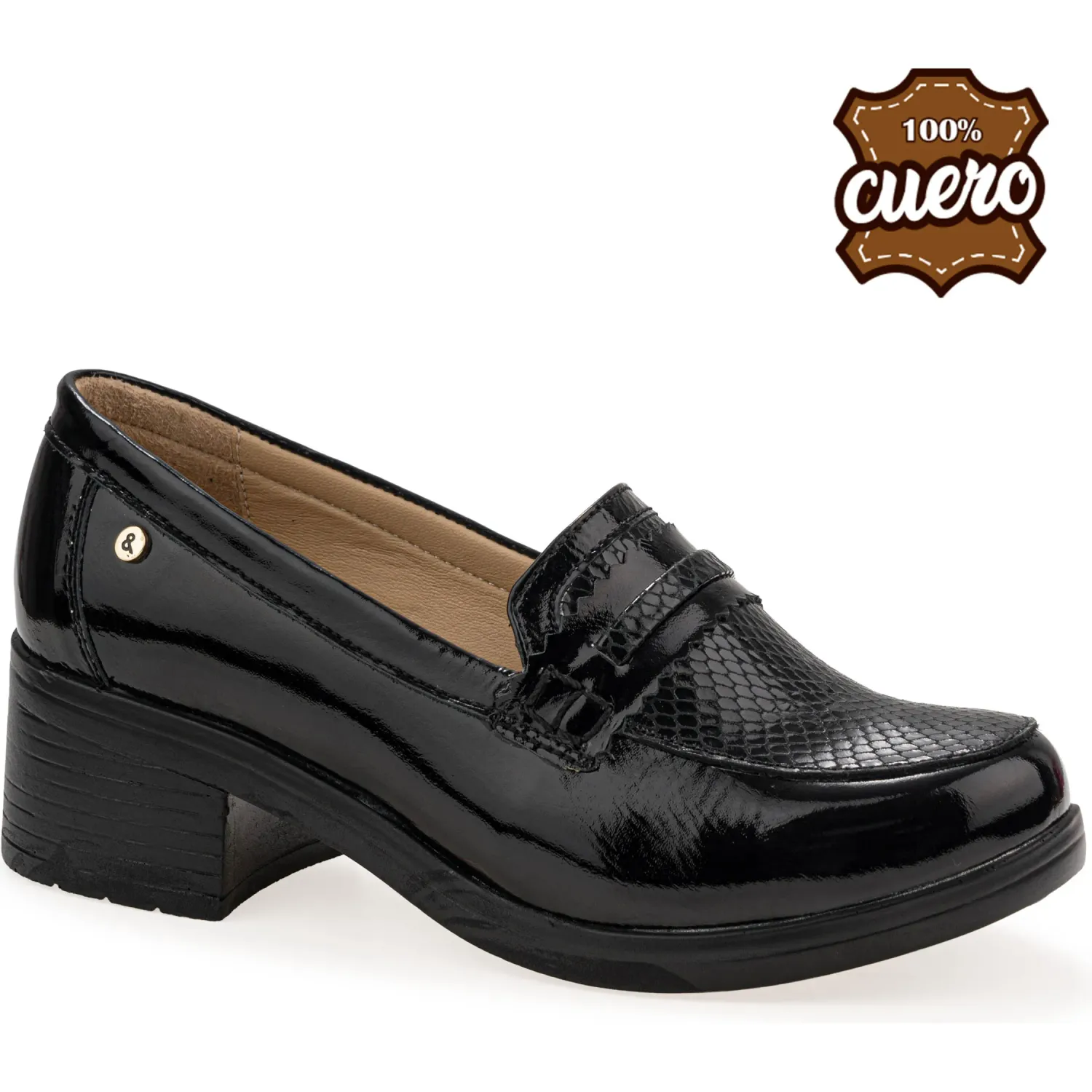 Mocasin Par&Ss Casual De Cuero Mujer 2676-Ka26q1 color negro | Platanitos