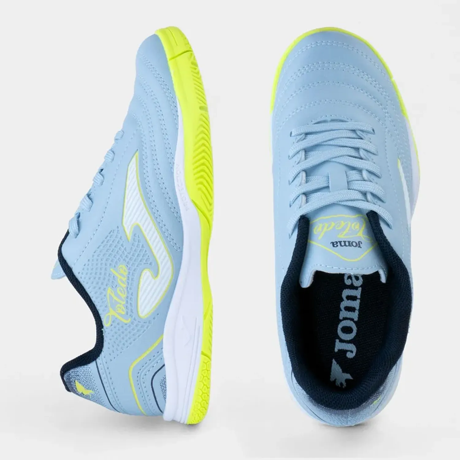 Zapatillas Joma De Futbol Sala Juvenil Unisex Toledo Jr 2605 In color celeste | Platanitos