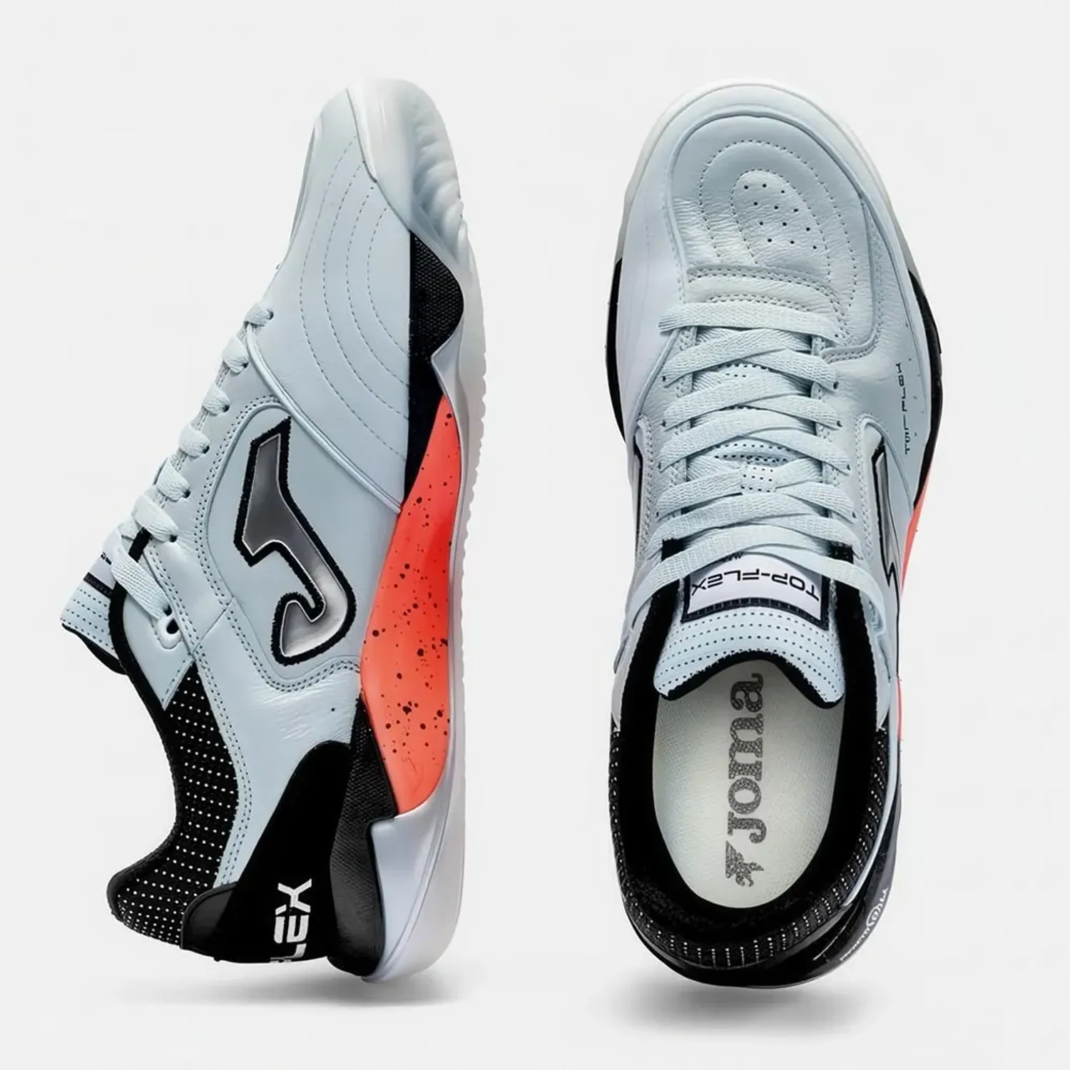 Zapatillas Joma De Futbol Sala Hombre Top Flex Plus 2605 In color negro / celeste | Platanitos