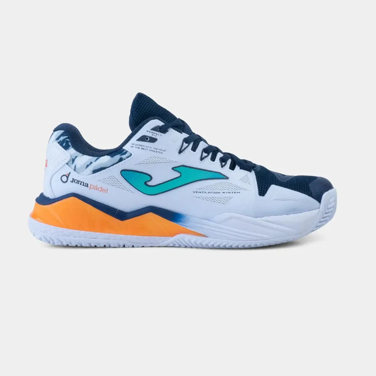 Zapatillas Joma Padel Hombre Spin Men 2632 color blanco | Platanitos