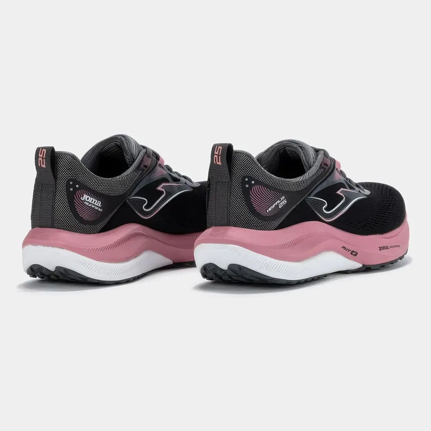 Zapatillas Joma Running Mujer Hispalis Lady 2601 color negro / rosado | Platanitos