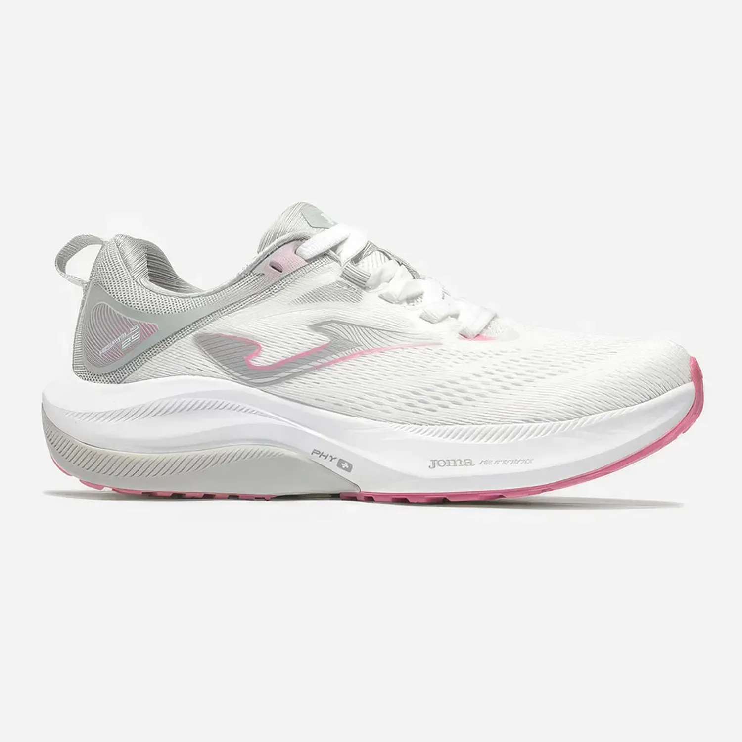 Zapatillas Joma Running Mujer Hispalis Lady 2602 color blanco / rosado | Platanitos