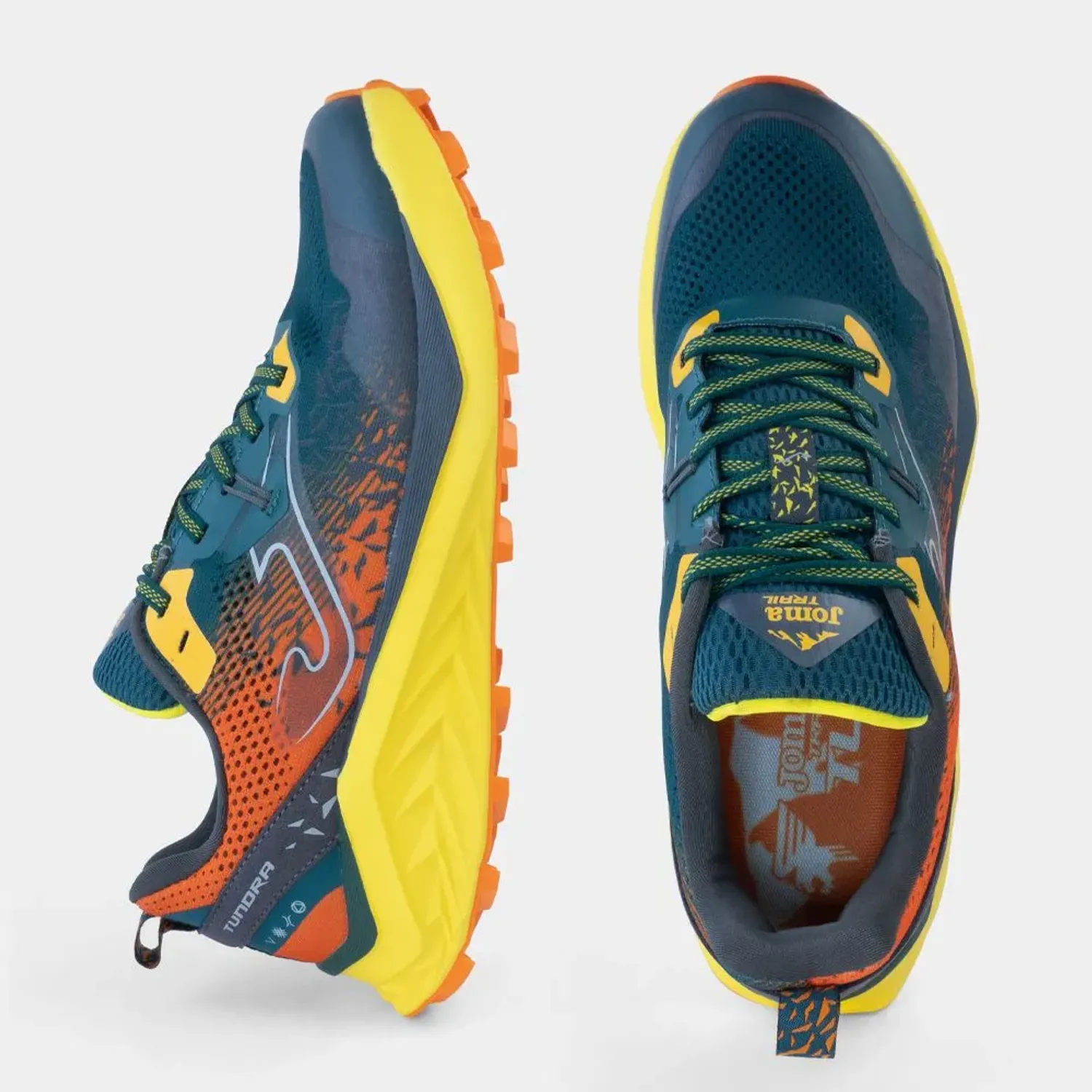 Zapatillas Joma Trail Running Hombre Tundra 2617 color azul / amarrillo | Platanitos