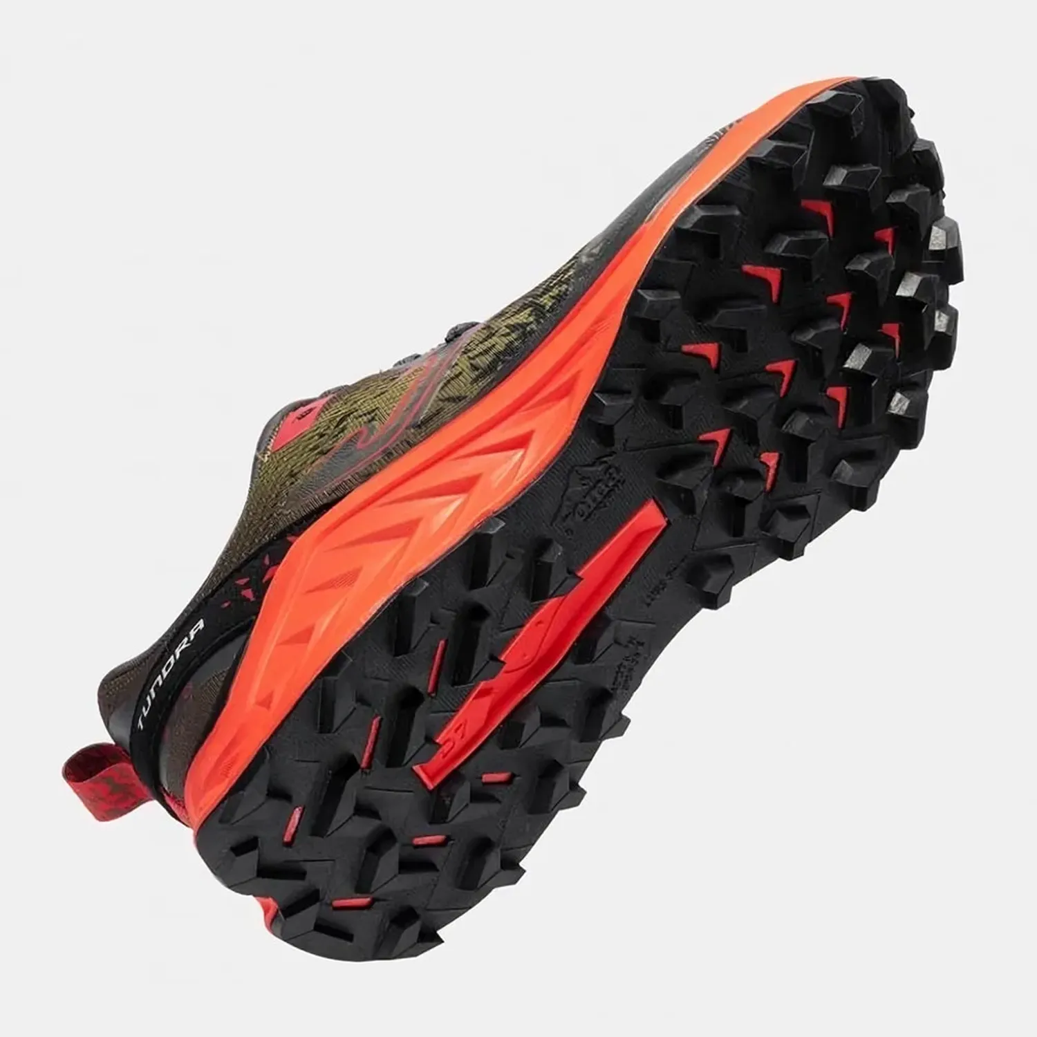 Zapatillas Joma Trail Running Hombre Tundra 2623 color verde / rojo | Platanitos