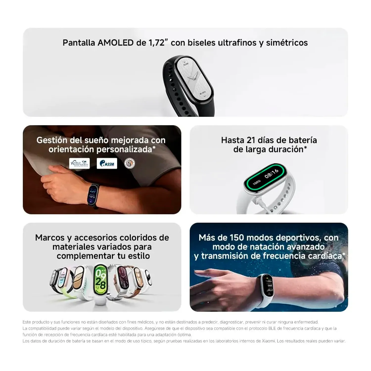 Pulsera Xiaomi Smartwatch Smart Band 10 Amoled color negro | Platanitos