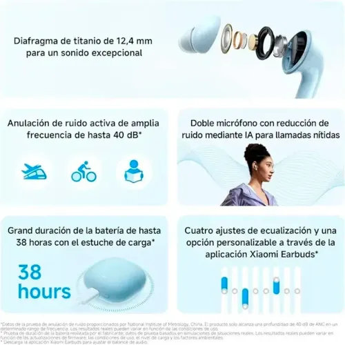 XIAOMI Audífonos Inalámbricos Redmi Buds 8 Lite Bluetooth 5.4