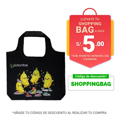 Platanitos Bolsa De Compras Reutilizable Plegable Inve026