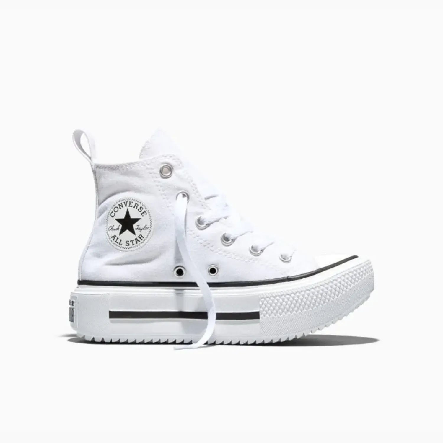 Zapatillas Converse Urbanas Niño Chuck Taylor All Star Double Stack Platform color blanco | Platanitos