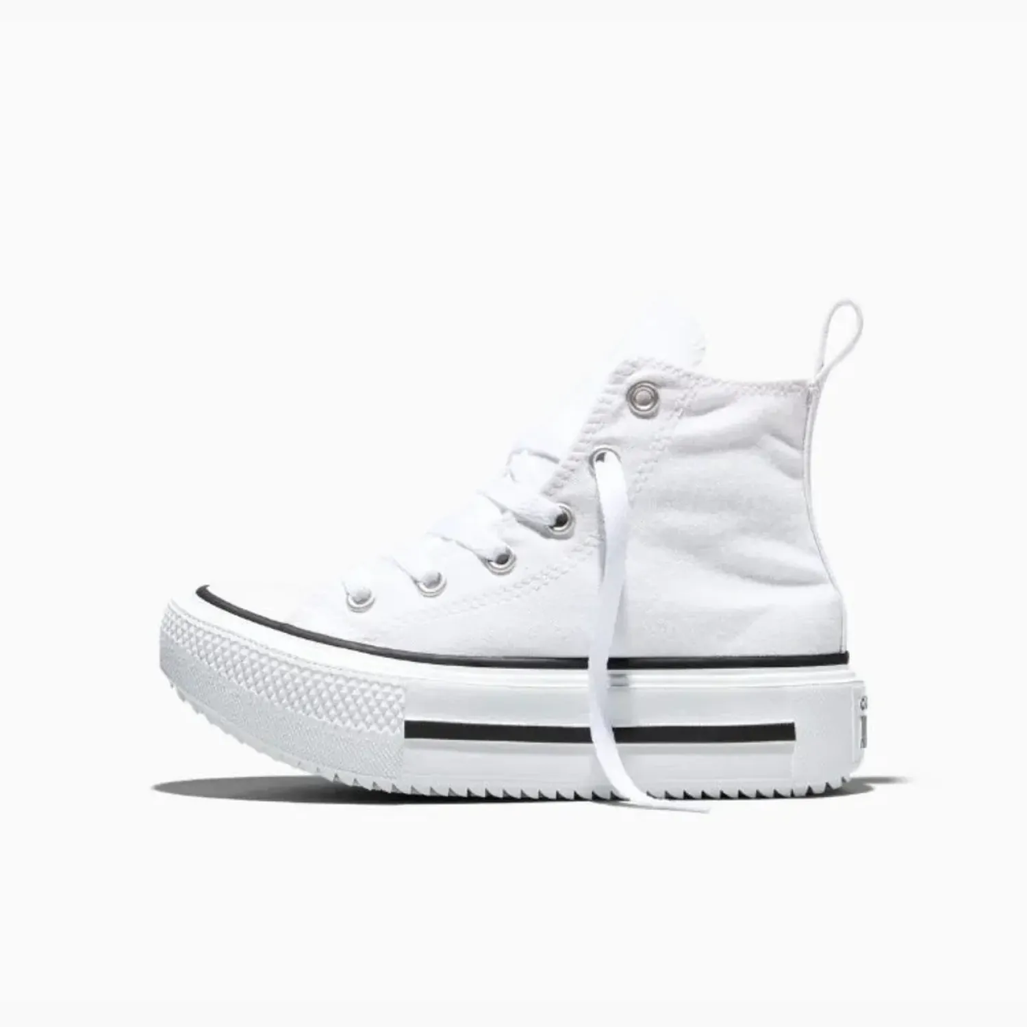 Zapatillas Converse Urbanas Niño Chuck Taylor All Star Double Stack Platform color blanco | Platanitos