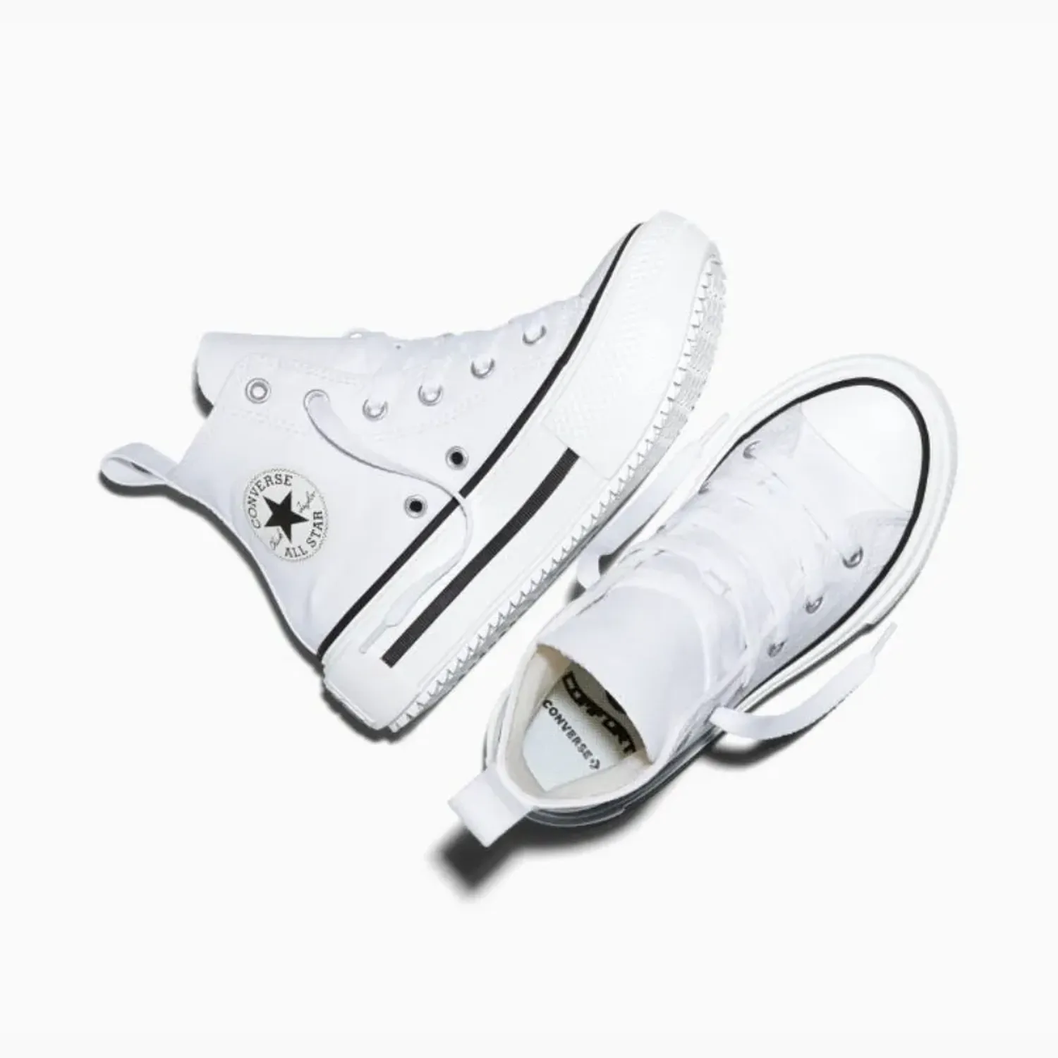 Zapatillas Converse Urbanas Niño Chuck Taylor All Star Double Stack Platform color blanco | Platanitos