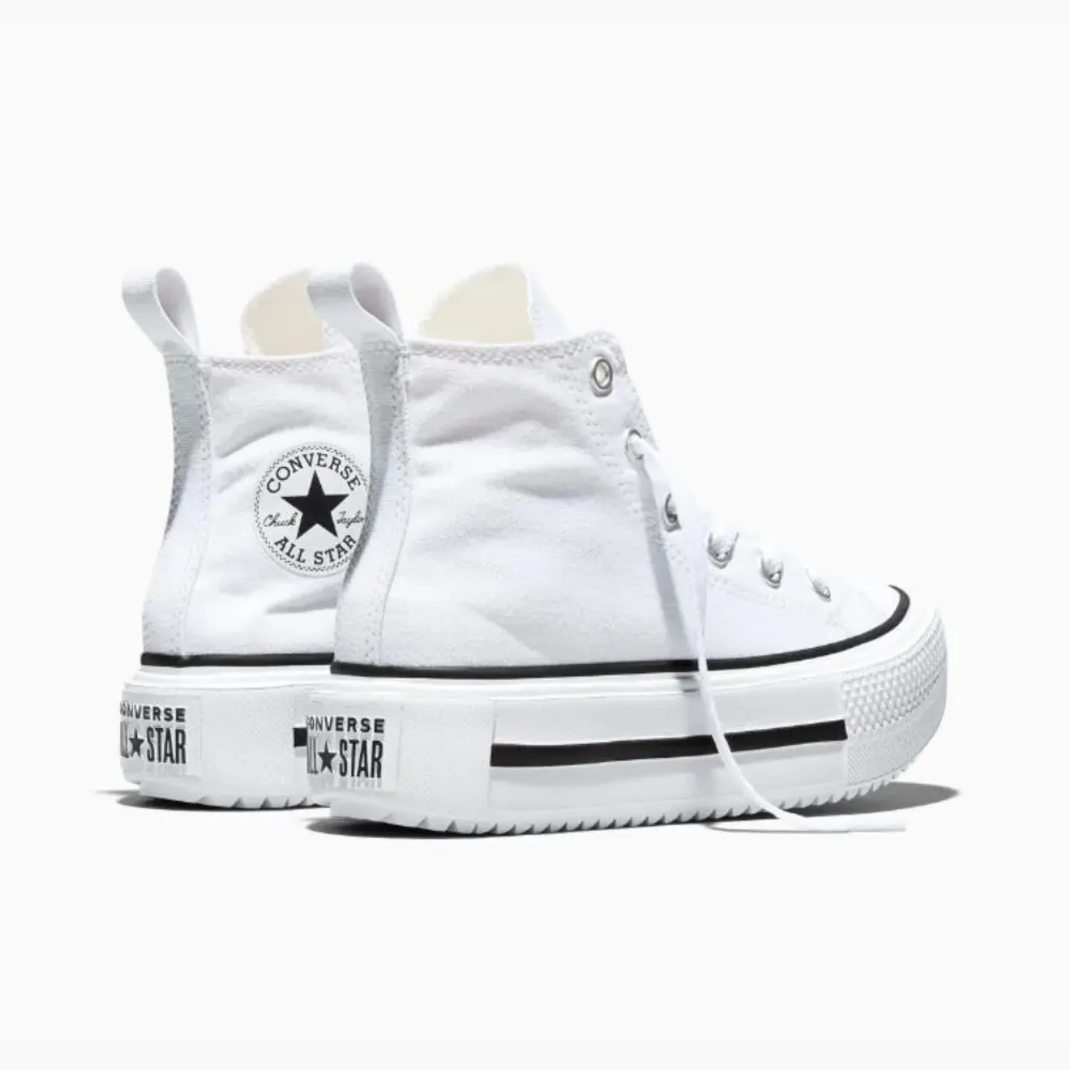 Zapatillas Converse Urbanas Niño Chuck Taylor All Star Double Stack Platform color blanco | Platanitos