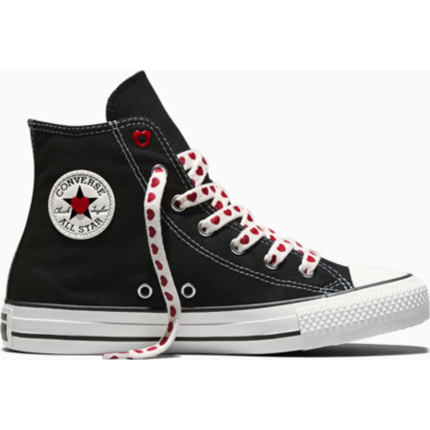 Zapatillas Converse Urbanas Mujer Chuck Taylor All Star Hearts color negro | Platanitos