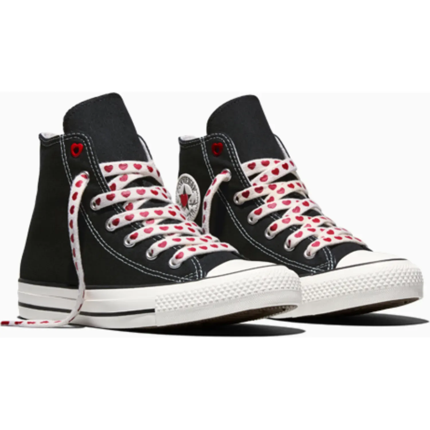 Zapatillas Converse Urbanas Mujer Chuck Taylor All Star Hearts color negro | Platanitos