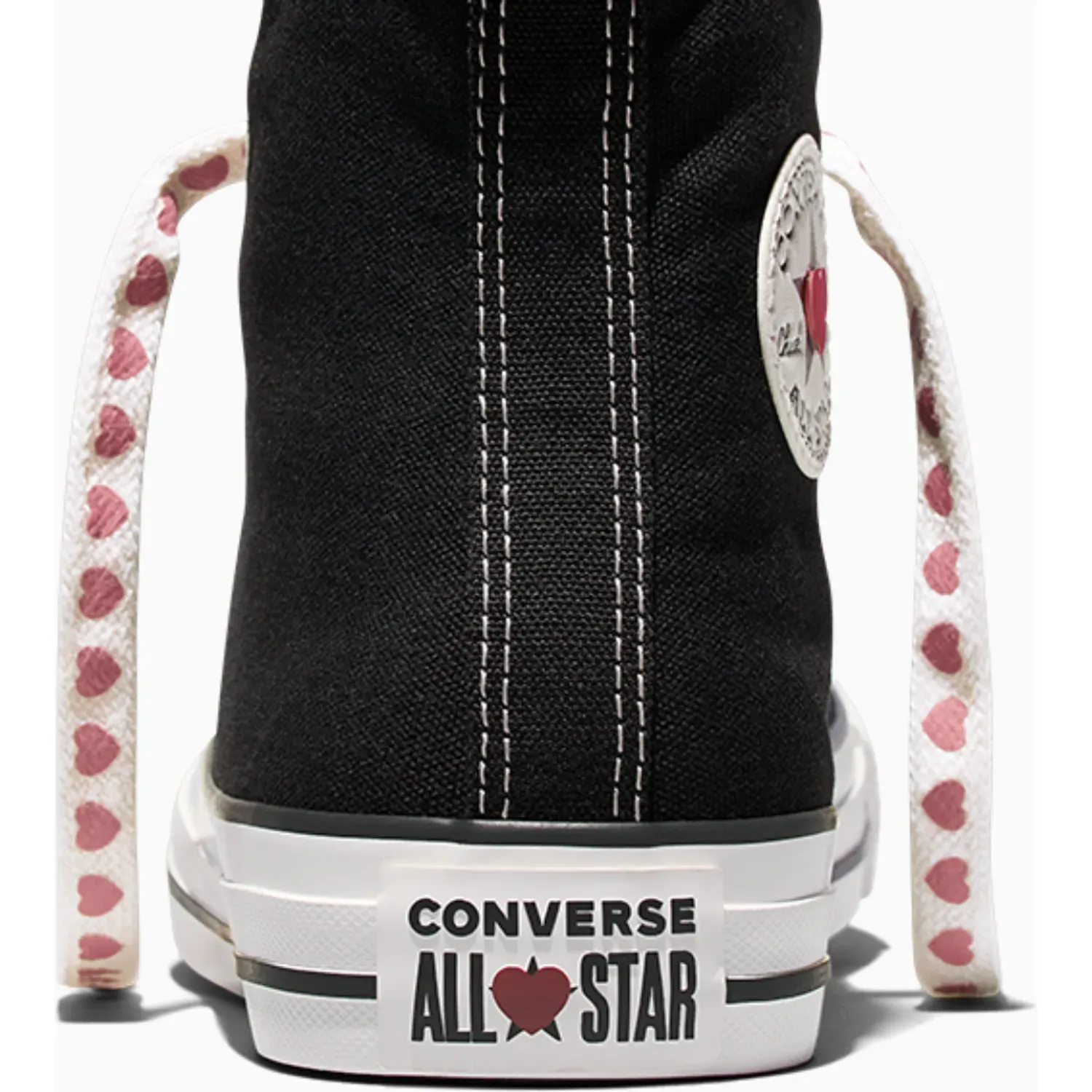 Zapatillas Converse Urbanas Mujer Chuck Taylor All Star Hearts color negro | Platanitos