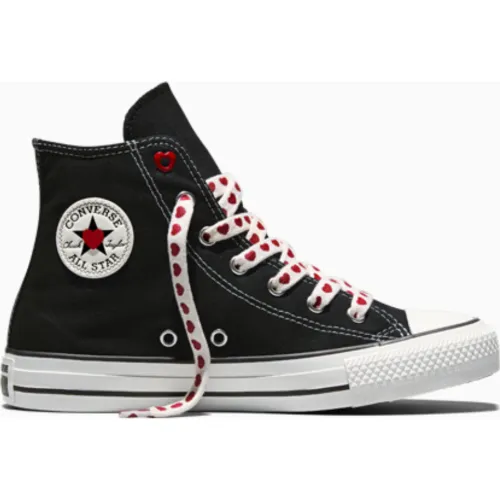 Zapatillas Converse Urbanas Mujer Chuck Taylor All Star Hearts color negro | Platanitos