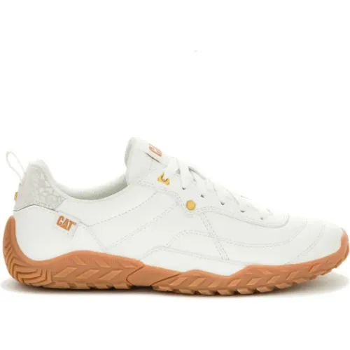 Zapatilla Cat Casual Mujer Track Mode color blanco | Platanitos