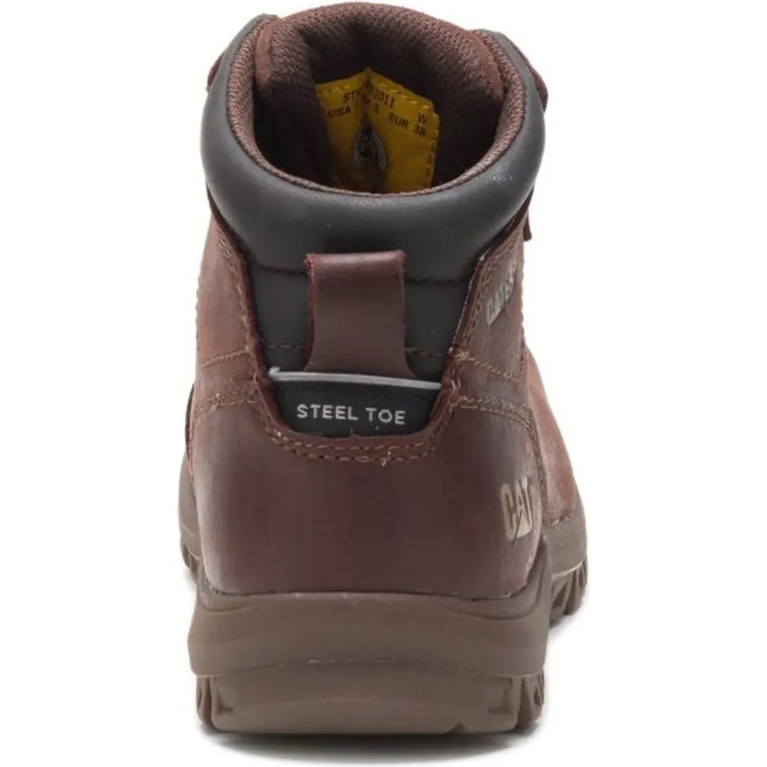 Zapato Cat Botin Industrial Mujer Mae St Wp color cocoa | Platanitos