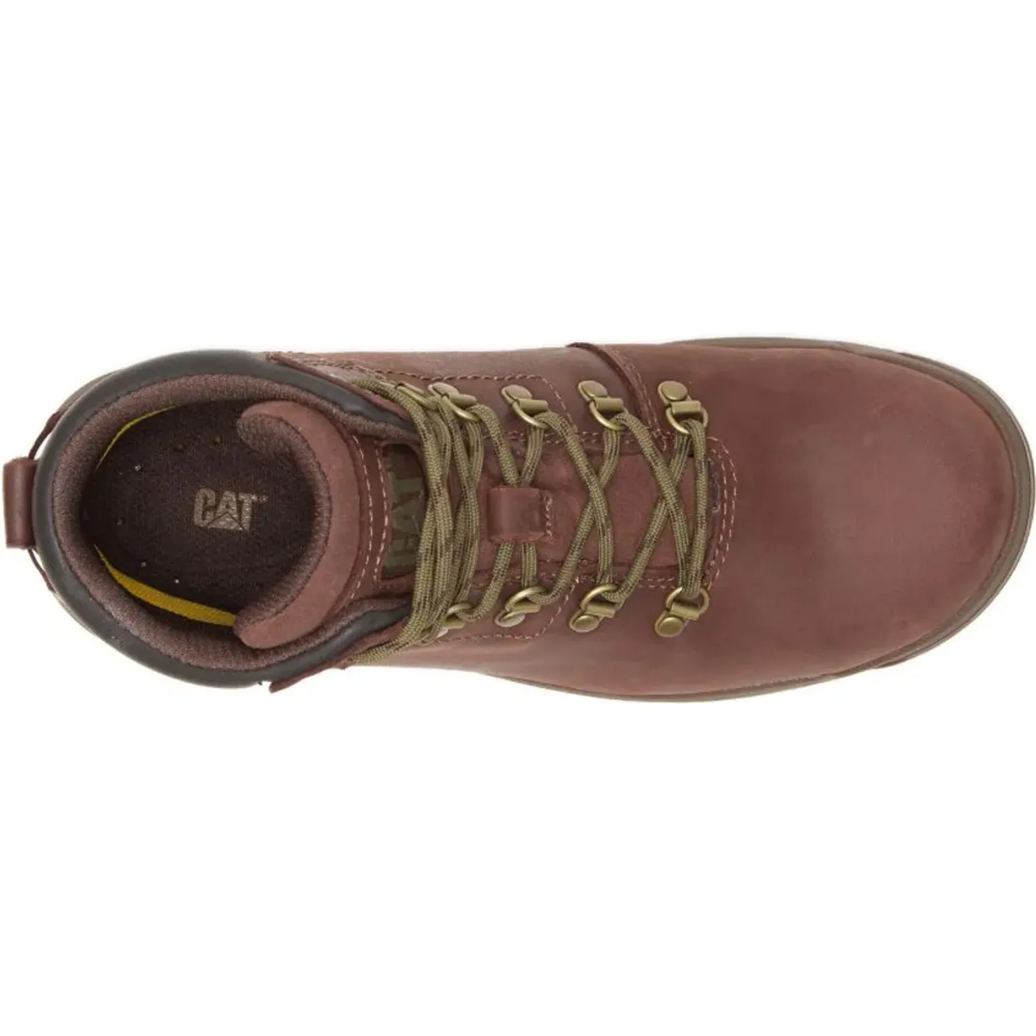 Zapato Cat Botin Industrial Mujer Mae St Wp color cocoa | Platanitos