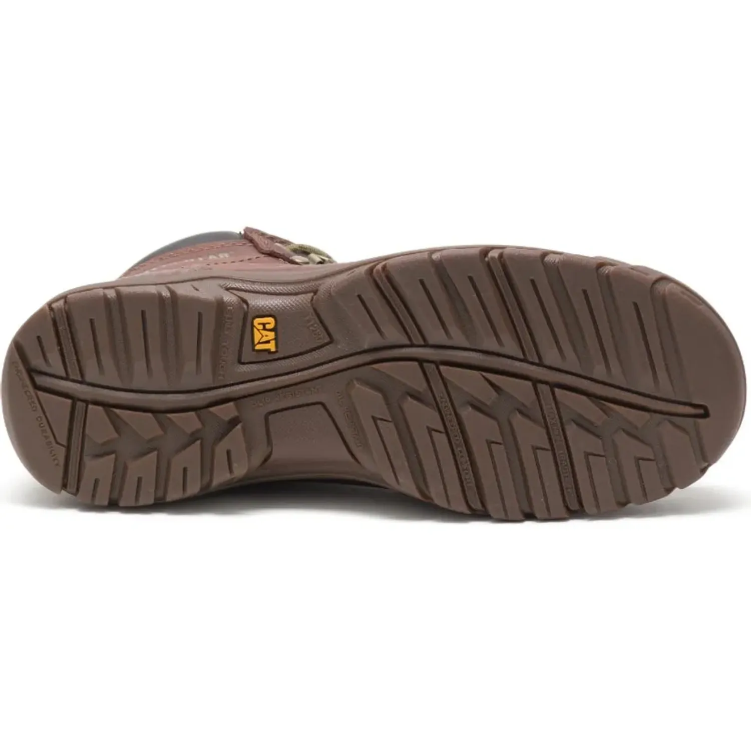 Zapato Cat Botin Industrial Mujer Mae St Wp color cocoa | Platanitos