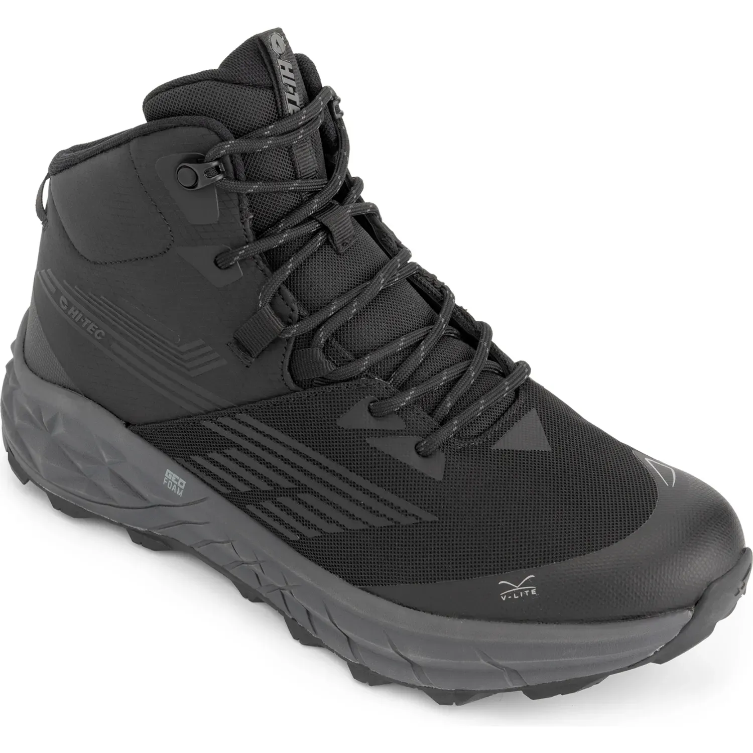 Zapatillas Hi-Tec De Outdoor Hombre Geo Fuse Mid color negro | Platanitos