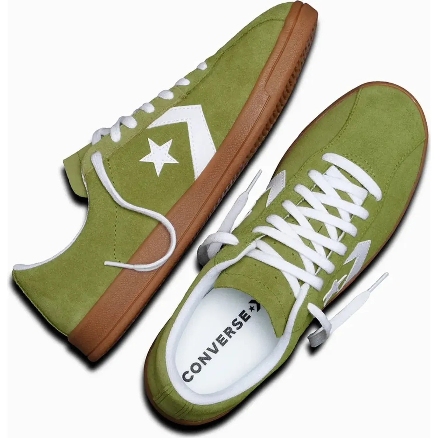 Zapatillas Converse Urbanas Hombre All Star Classic Trainer Suede color verde | Platanitos