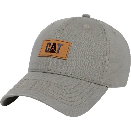 Gorro Cat Deportivo Mujer Logo Leather Patch Hat color gris | Platanitos