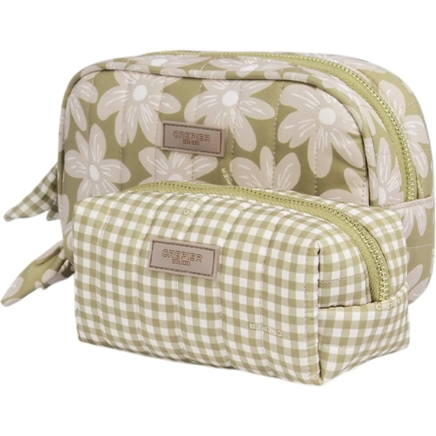 Set Crepier Organizador X2 Estefania Mediano color olivo | Platanitos