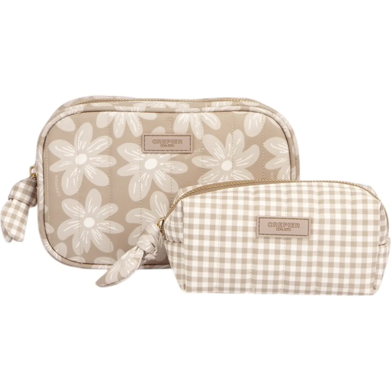 Set Crepier Organizador X2 Estefania Mediano color topo | Platanitos