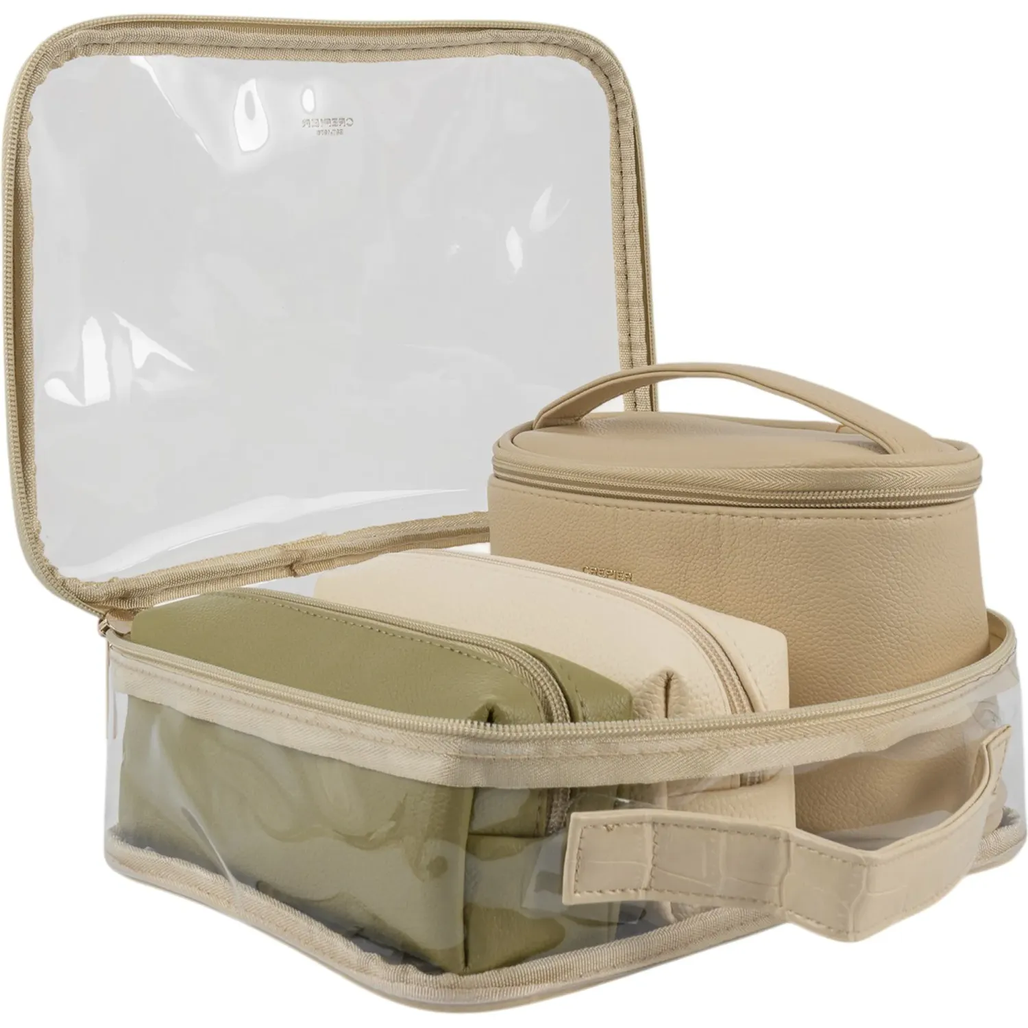 Set Crepier Organizador X4 Lauren Grande color beige | Platanitos
