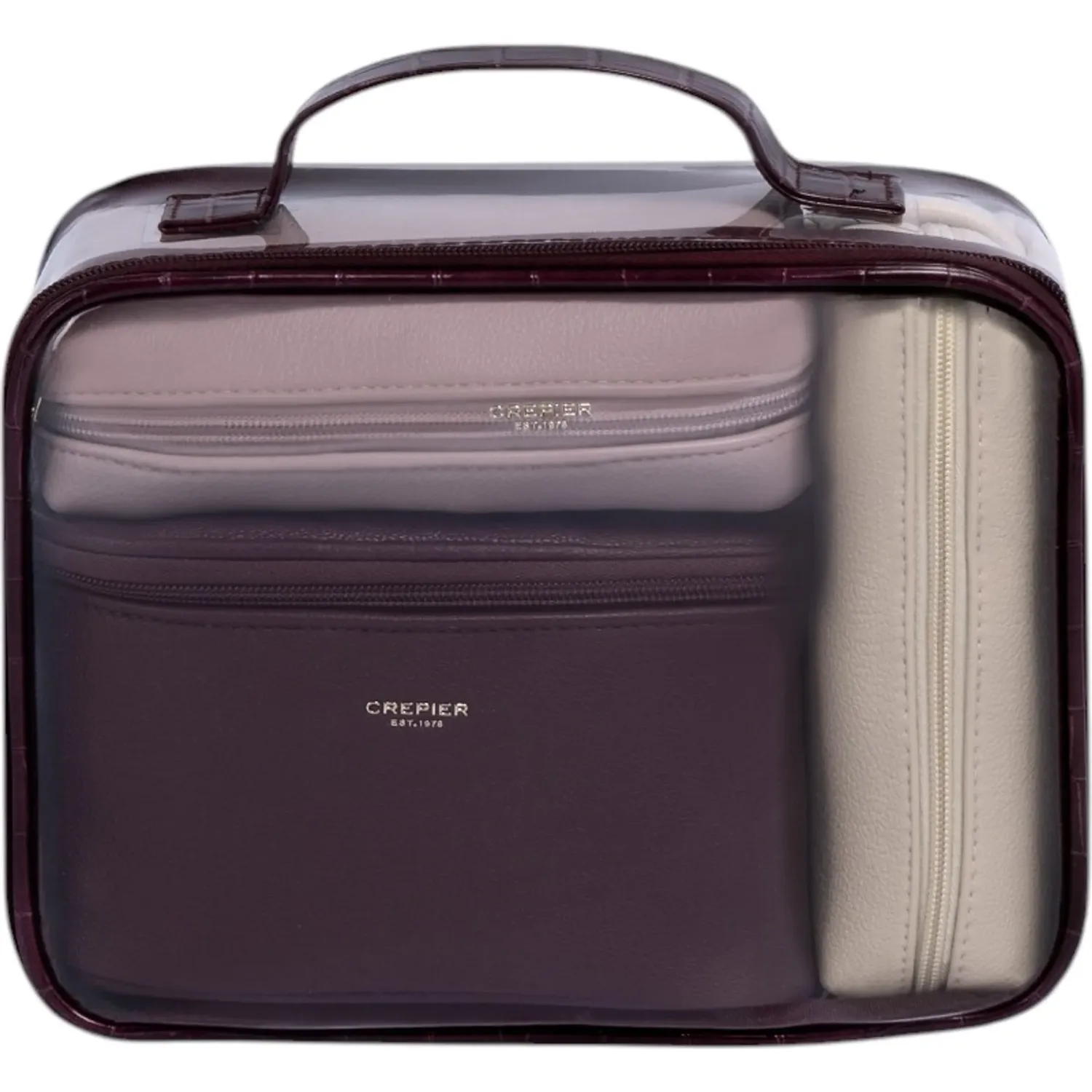 Set Crepier Organizador X4 Lauren Grande color burgundy | Platanitos