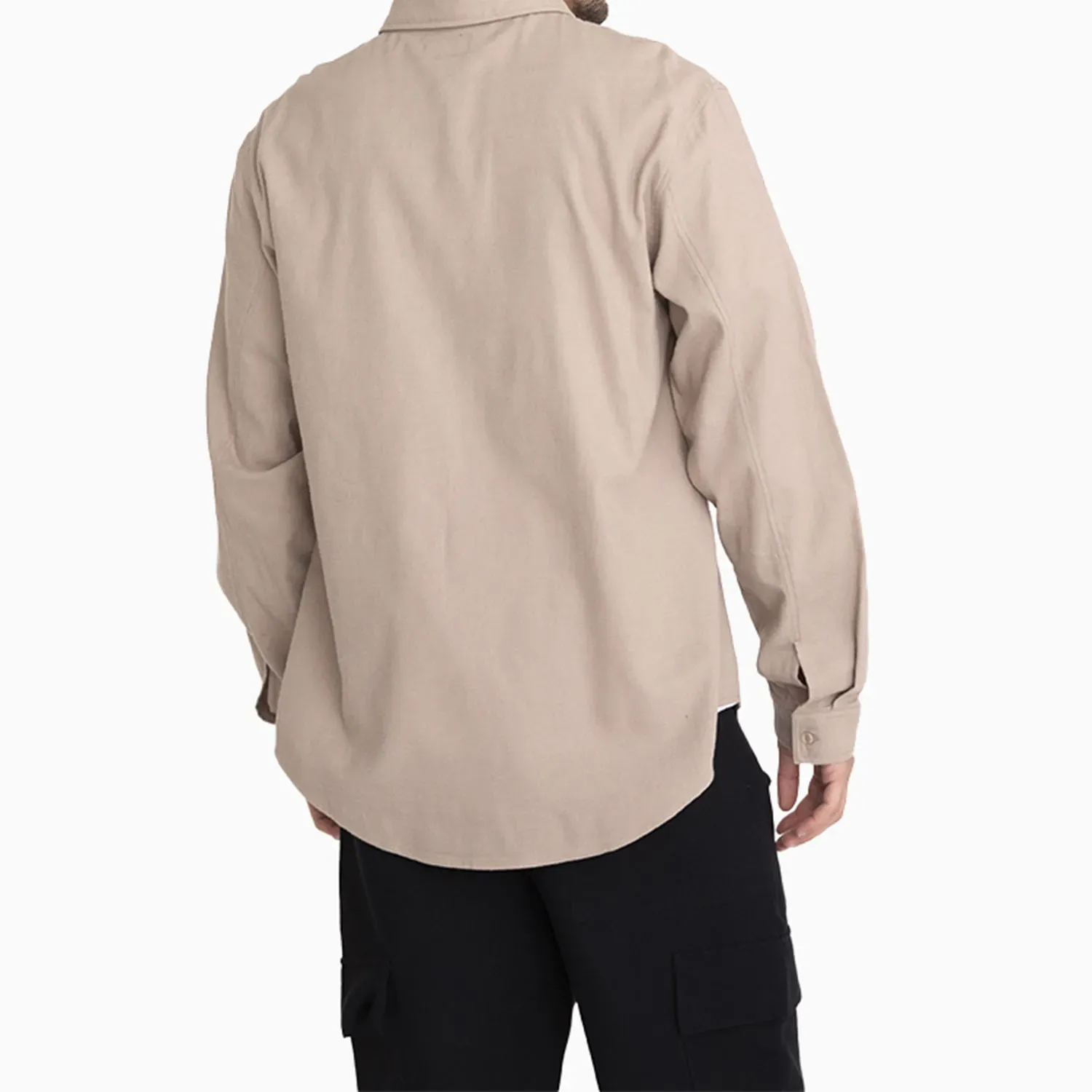 Camisa Converse Manga Larga Hombre Basic Cnvsp26m color beige | Platanitos