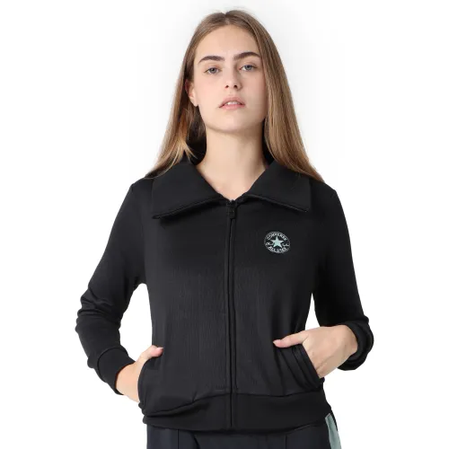 Casaca Converse Deportiva Mujer Urban Muse color negro | Platanitos