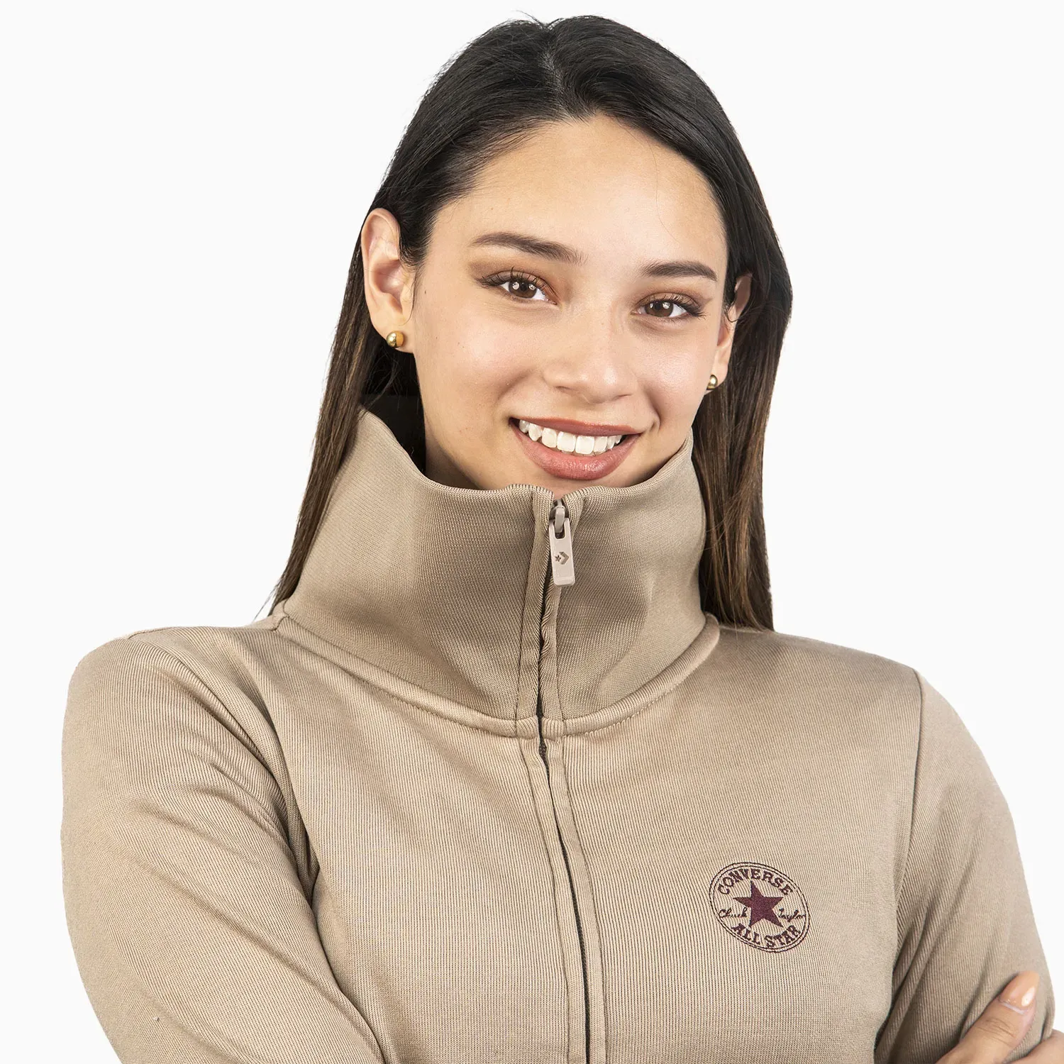 Casaca Converse Deportiva Mujer Urban Muse color beige | Platanitos