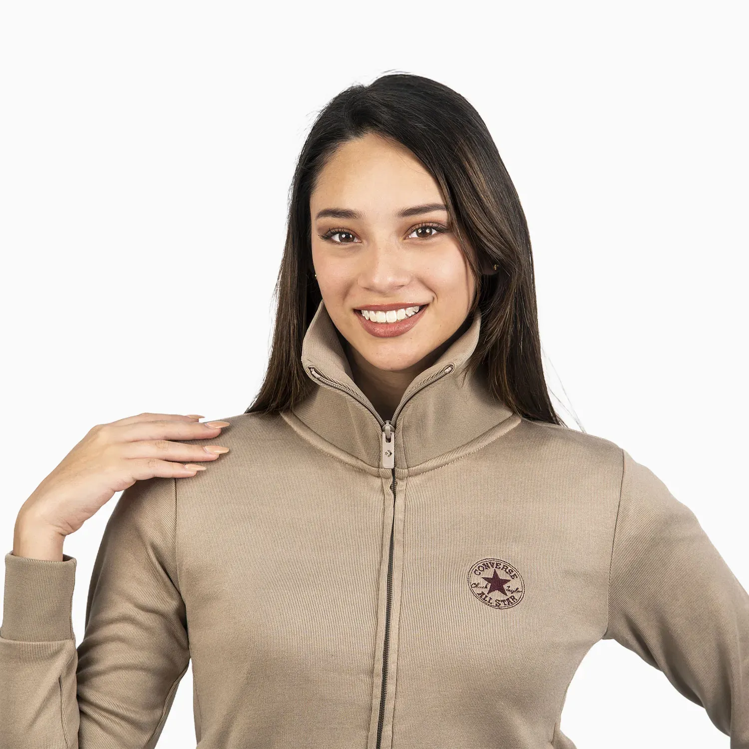 Casaca Converse Deportiva Mujer Urban Muse color beige | Platanitos