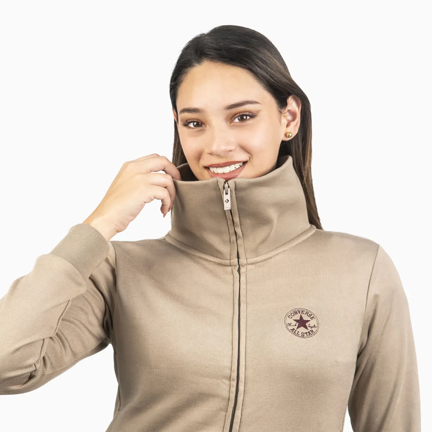 Casaca Converse Deportiva Mujer Urban Muse color beige | Platanitos